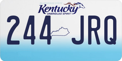 KY license plate 244JRQ