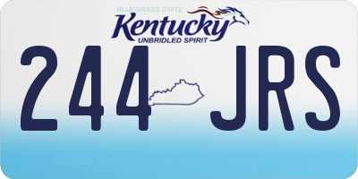 KY license plate 244JRS