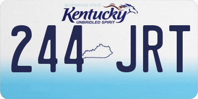 KY license plate 244JRT