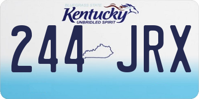 KY license plate 244JRX