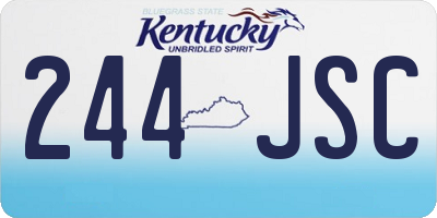 KY license plate 244JSC