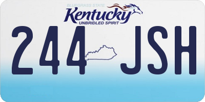 KY license plate 244JSH