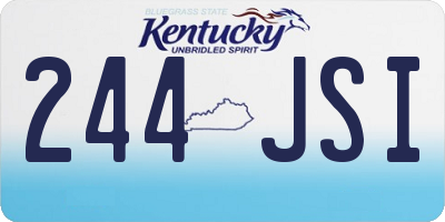 KY license plate 244JSI