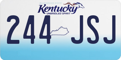 KY license plate 244JSJ
