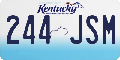 KY license plate 244JSM