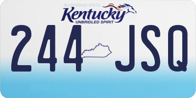 KY license plate 244JSQ