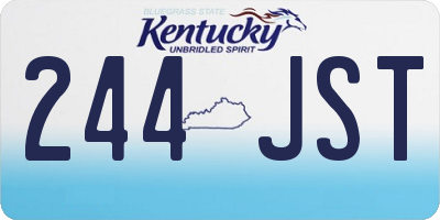 KY license plate 244JST