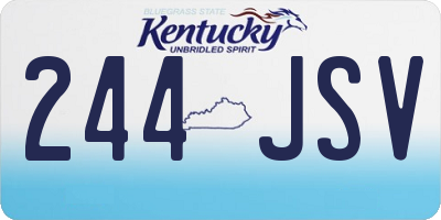 KY license plate 244JSV