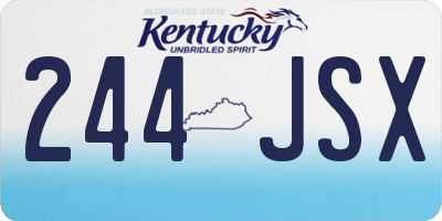 KY license plate 244JSX