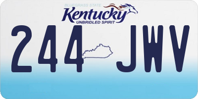 KY license plate 244JWV