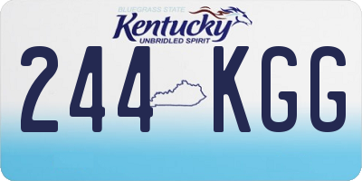 KY license plate 244KGG