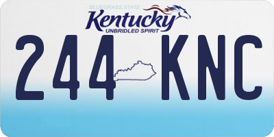 KY license plate 244KNC