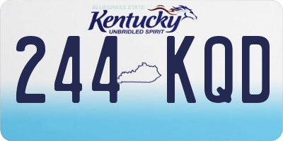 KY license plate 244KQD