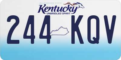 KY license plate 244KQV