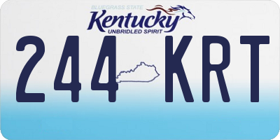 KY license plate 244KRT