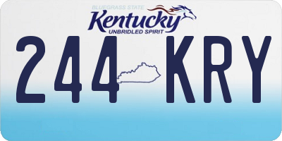 KY license plate 244KRY