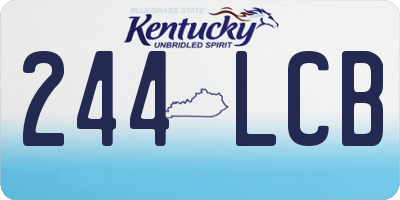 KY license plate 244LCB