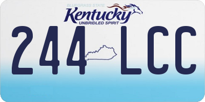KY license plate 244LCC