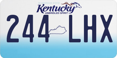 KY license plate 244LHX