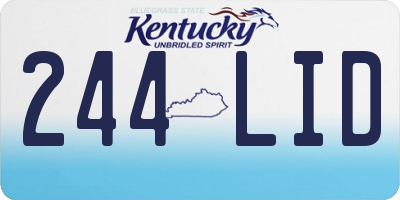 KY license plate 244LID