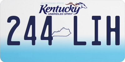 KY license plate 244LIH