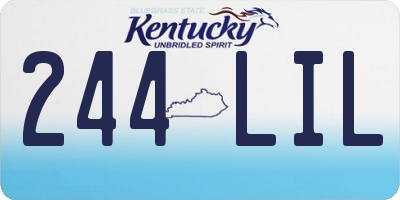 KY license plate 244LIL