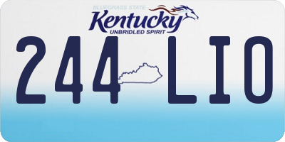 KY license plate 244LIO