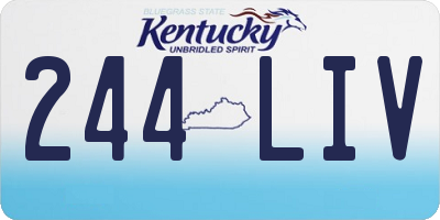 KY license plate 244LIV