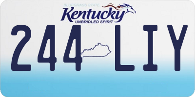 KY license plate 244LIY