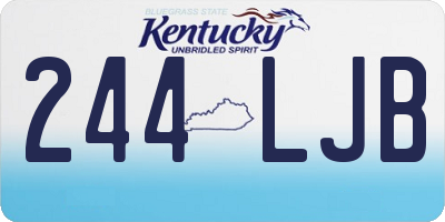 KY license plate 244LJB