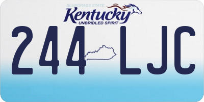 KY license plate 244LJC