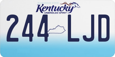 KY license plate 244LJD