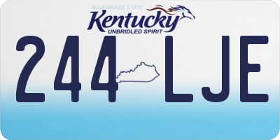 KY license plate 244LJE