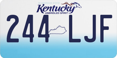KY license plate 244LJF