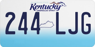 KY license plate 244LJG