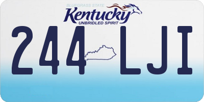 KY license plate 244LJI