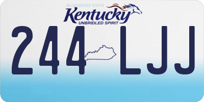 KY license plate 244LJJ