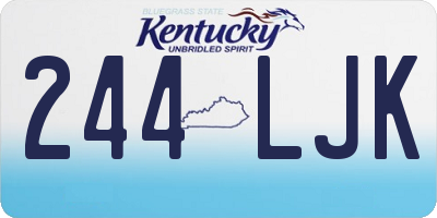 KY license plate 244LJK