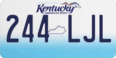 KY license plate 244LJL