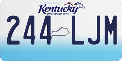 KY license plate 244LJM