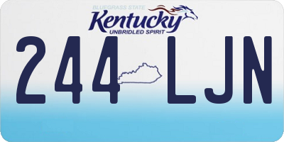 KY license plate 244LJN