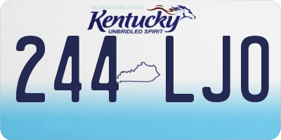 KY license plate 244LJO