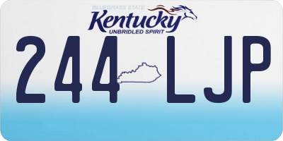 KY license plate 244LJP