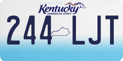 KY license plate 244LJT