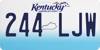 KY license plate 244LJW