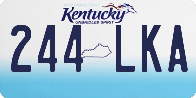 KY license plate 244LKA