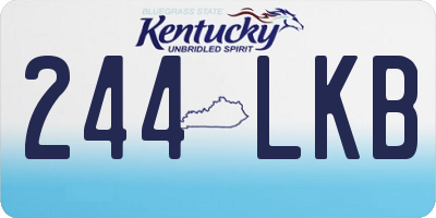 KY license plate 244LKB