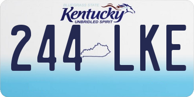 KY license plate 244LKE