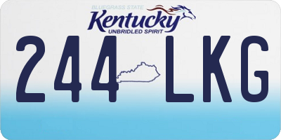 KY license plate 244LKG