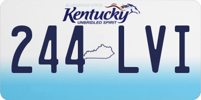 KY license plate 244LVI